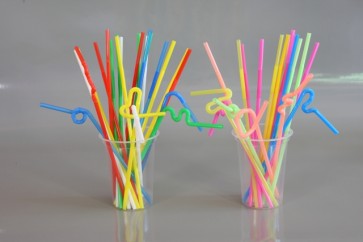Трубочки для напоїв ARTISTIC з довгою гофрою (d=6mm, l=270mm, різнокольорові) (100 шт.)
