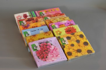 Серветки паперові 3-шарові з квітковим принтом (20 шт.)