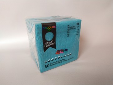 Серветки паперові 2-шарові "BRAUN" темно-блакитні (50 шт.)