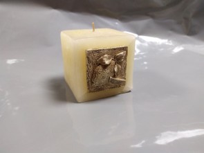 Свічка "Куб" з орнаментом (1 шт.)