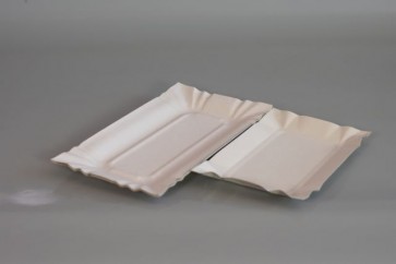 Тарілка паперова прямокутна (14х25 см) (100 шт)
